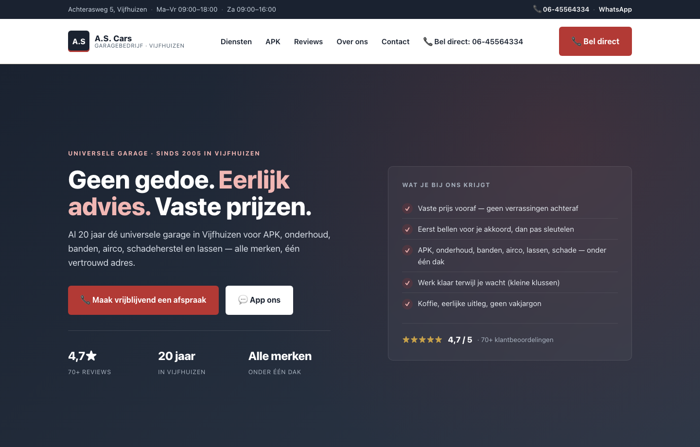 AS Carservice website
